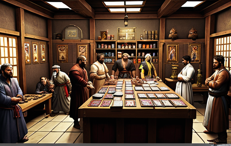 **
`A bustling auction house scene in Dungeon & Fighter, filled with players examining resources, cards, and equipment. Focus on the excitement of buying low and selling high. Include Urdu text overlays with price tags and bargaining phrases.`
**